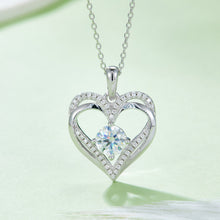 Load image into Gallery viewer, 1.2 Carat Moissanite 925 Sterling Silver Heart Necklace