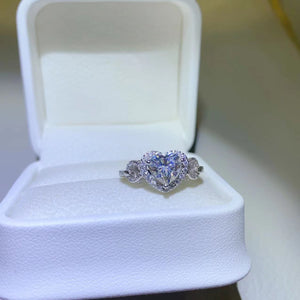 1 Carat Moissanite Sterling Silver Ring