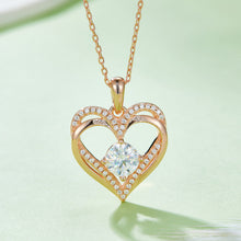 Load image into Gallery viewer, 1.2 Carat Moissanite 925 Sterling Silver Heart Necklace