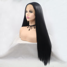 Load image into Gallery viewer, 13*3&quot; Lace Front Wigs Synthetic Long Straight 24&quot; 130% Density